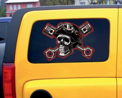 Vintage Totenkopf Aufkleber - Ansicht 3