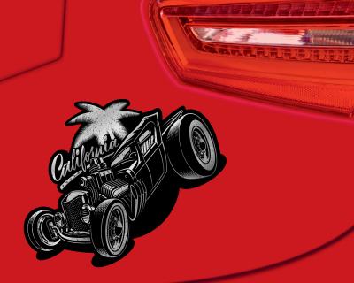 California Hot Rod Aufkleber - Ansicht 3