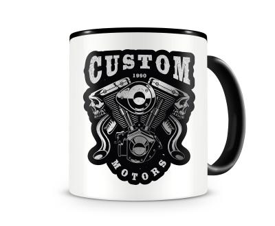 Tasse mit dem Motiv Custom Motor Motorblock