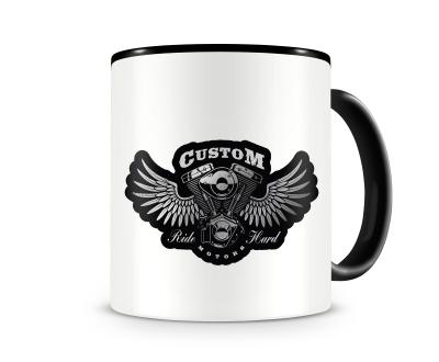 Tasse mit dem Motiv Custom Motors Ride Hard