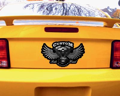 Custom Motors Ride Hard Aufkleber - Ansicht 3