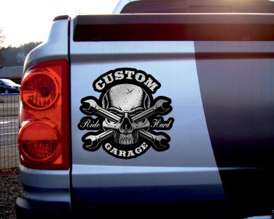 Custom Garage Ride Hard Aufkleber - Ansicht 2