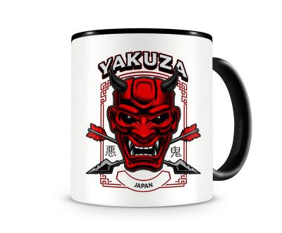 Tasse mit dem Motiv Hannya Oni Samurai Maske