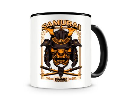 Tasse mit dem Motiv Yakuza Kabuto Maske Samurai Maske