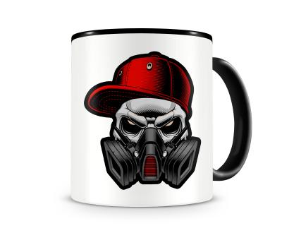 Tasse mit dem Motiv Street Art Sprayer Skull