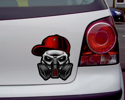 Street Art Sprayer Skull Aufkleber - Ansicht 2