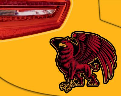 Roter Greif Aufkleber - Ansicht 3