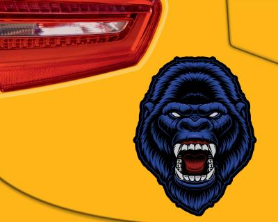 Gorilla Kopf Aufkleber - Ansicht 3