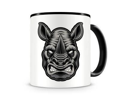 Tasse mit dem Motiv Nashorn Kopf