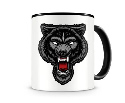 Tasse mit dem Motiv Wolf Kopf