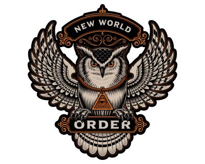 New World Order Aufkleber