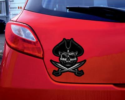 Piraten Totenkopf Skull Aufkleber - Ansicht 2