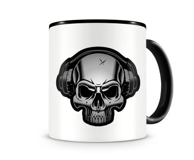 Tasse mit dem Motiv DJ Skull Totenkopf