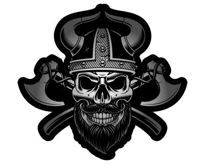 Viking Skull Totenkopf Aufkleber