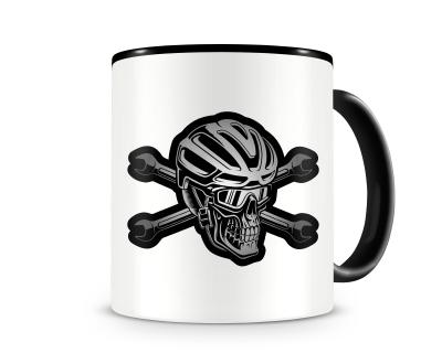 Tasse mit dem Motiv Biker Skull Totenkopf