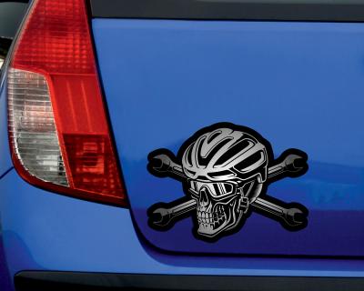 Biker Skull Totenkopf Aufkleber - Ansicht 2