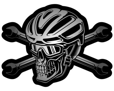 Biker Skull Totenkopf Aufkleber - Ansicht 1
