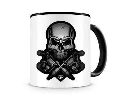 Tasse mit dem Motiv Tattoo Skull Totenkopf