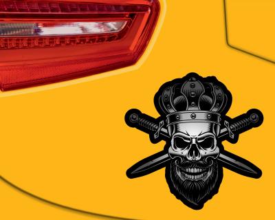 King Skull Totenkopf Aufkleber - Ansicht 3