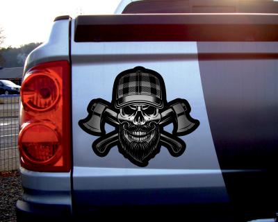 Lumberjack Skull Totenkopf Aufkleber - Ansicht 2
