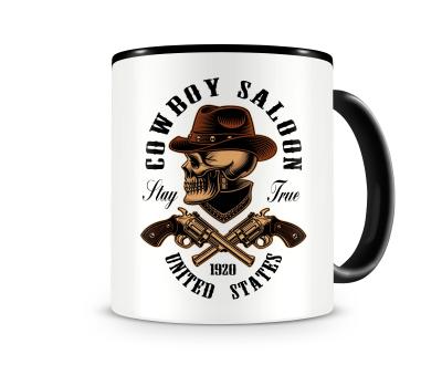 Tasse mit dem Motiv Cowboy Skull Totenkopf