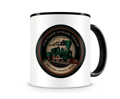 Tasse mit dem Motiv Eisenbahn Dampflok