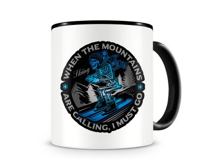 Tasse mit dem Motiv Ski Skelett