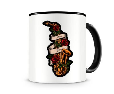 Tasse mit dem Motiv Jazz Saxophon