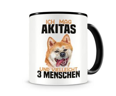 Tasse mit dem Motiv Ich mag Akitas