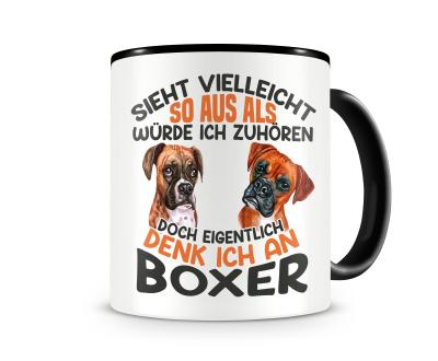 Tasse mit dem Motiv Sieht vielleicht so aus Boxer
