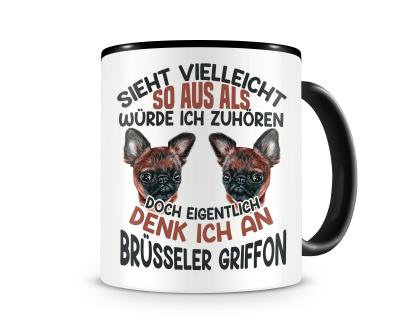 Tasse mit dem Motiv Sieht vielleicht so aus Brsseler Griffon