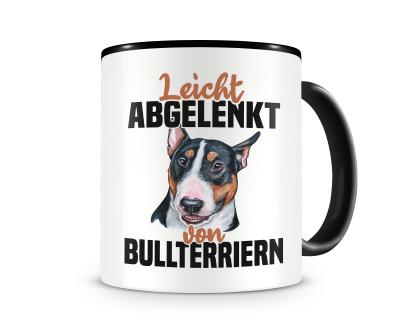 Tasse mit dem Motiv Leicht abgelenkt von Bullterrier