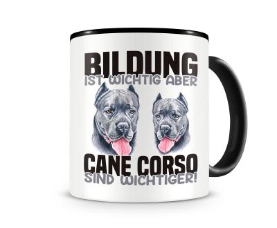 Tasse mit dem Motiv Bildung Wichtig Cane Corso Wichtiger