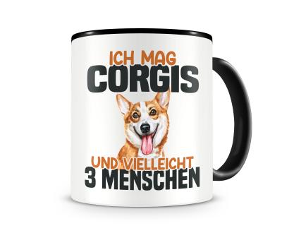 Tasse mit dem Motiv Ich mag Corgis