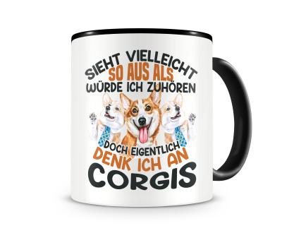 Tasse mit dem Motiv Sieht vielleicht so aus Corgis Tasse