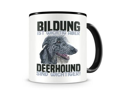 Tasse mit dem Motiv Bildung Wichtig Deerhound Wichtiger Tasse