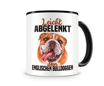 Tasse mit dem Motiv Leicht abgelenkt von Englische Bulldogge