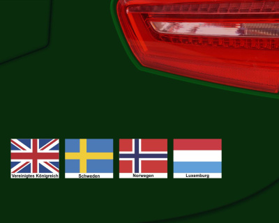 Aufkleber Set Europa Flaggen mit L�ndernamen unter der Flagge - Ansicht 5