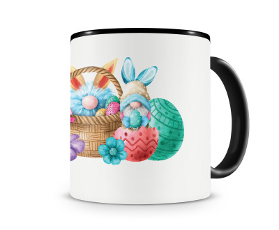 Tasse mit dem Motiv Oster Gnom Korb