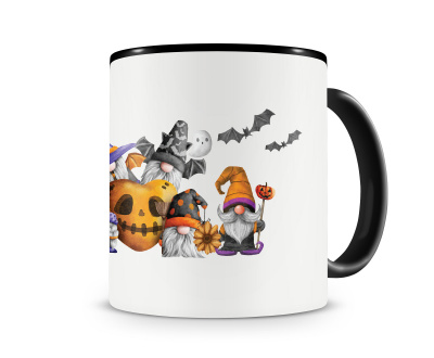 Tasse mit dem Motiv Halloween Gnom Krbis