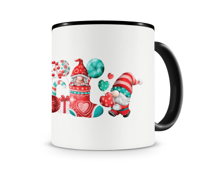 Tasse mit dem Motiv Weihnachts Gnom Geschenke