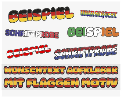 Amazon Aufkleber Flaggen Textur Schriftzug - Ansicht 1