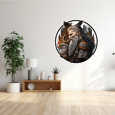 Buntes Wandtattoo 