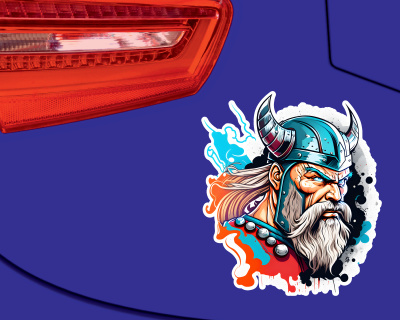 Wikinger Thor Aufkleber - Ansicht 3