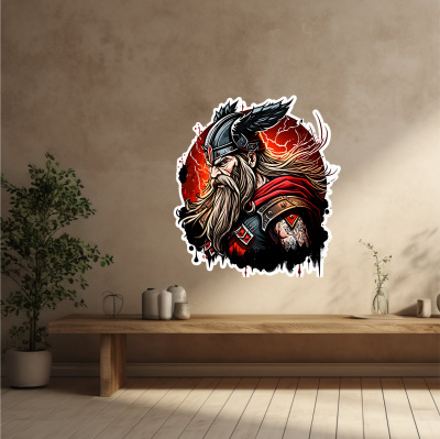 Buntes Wandtattoo 