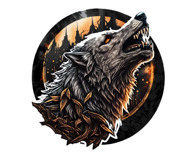 Wikinger Wolf Fenrir Aufkleber