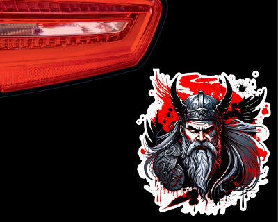 Wikinger Odin Aufkleber - Ansicht 3