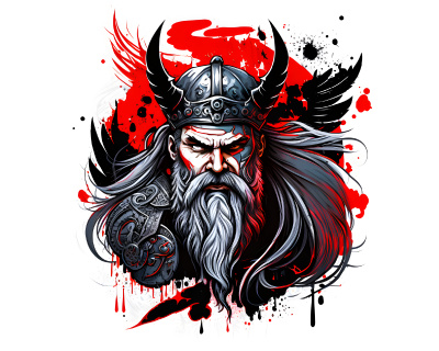 Wikinger Odin Aufkleber
