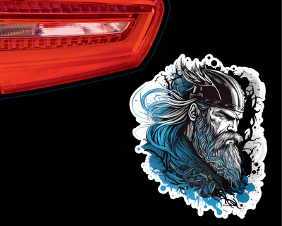 Badass Viking Aufkleber - Ansicht 3