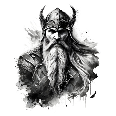 Buntes Wandtattoo  Viking Ivar 